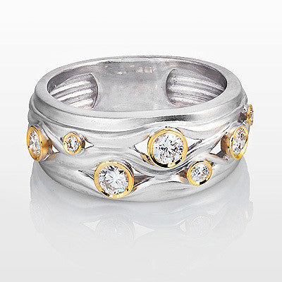 Designer Diamond Wedding Ring LUCCELLO 0.41ct 18K Gold
