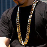 14K Miami Cuban Link Chain 1.5 Kilo Solid Gold Necklace