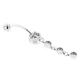 Dangling Belly Button Ring Made of 14 Karat Gold 0.66ct