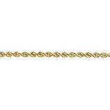 Hollow 10K Gold Rope Chain Necklace with Lobster-Claw Clasp 2.7mm