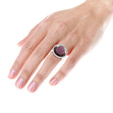 Diamond Fashion Rings Pink Sapphire Cocktail Ring 3.25