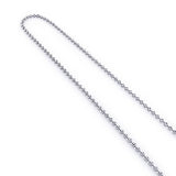 10K Yellow Gold Moon Cut Bead Chain 3mm; 22-40in