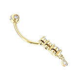 14K Gold Upscale Quality Body Jewelry Piece 0.41ct Diamond Belly Ring