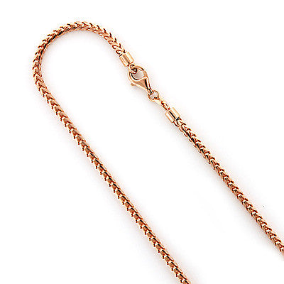 14K Rose Gold Franco Chain 2mm 24-30in