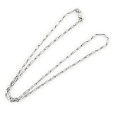 14K Gold Hexagon Bar Link Chain for Women 18in 1.5mm
