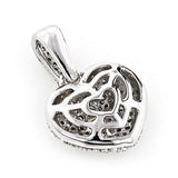 Small Pave Diamond Heart Pendant 14K Gold 0.50ct