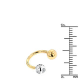 14K Solid Gold Real Diamond Body Jewelry Piece 0.15ct