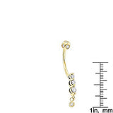 14K Gold Upscale Quality Body Jewelry Piece 0.41ct Diamond Belly Ring