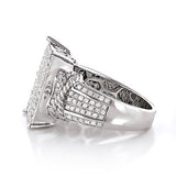 Sterling Silver Diamond Engagement Ring 0.75ct