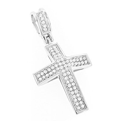 Diamond Crosses 14K Small Diamond Cross Necklace .30ct