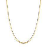 14K Solid Yellow Gold Herringbone Chain Necklace 3mm
