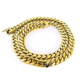 Half Kilo Yellow Gold Miami Cuban Link Colossal Chain 14mm 22-40in