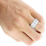 14K Gold Princess Cut Invisible Set Diamond Ring 3.16ct