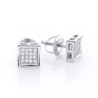 Sterling Silver Diamond Stud Earrings 0.25ct