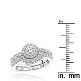 14K Gold 0.77ct Diamond Unique Engagement Ring Set