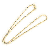 14K Gold Hexagon Bar Link Chain for Women 18in 1.5mm