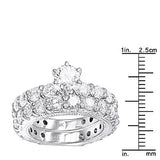 14K Gold 4.17ct Unique Diamond Engagement Ring Set