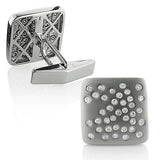 Square Mens Diamond Cufflinks 0.4ct 14K Yellow, Rose or White Gold