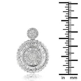 Ladies 18K Gold Designer Diamond Circle Pendant 2.75ct