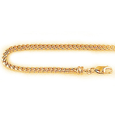 14K Solid Yellow Gold Franco Chain 3mm 24-40in
