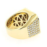 Designer Mens Diamond Ring 6ct 14k Gold