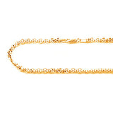 14K Yellow Gold Rolo Chain Oval Design 4.5mm 22in - 34in Acc