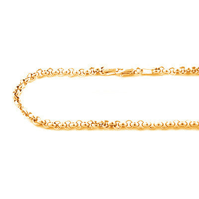 14K Yellow Gold Rolo Chain Oval Design 4.5mm 22in - 34in Acc