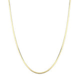 Solid 10K Yellow Gold Herringbone Chain Necklace 2.3mm
