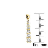 14K Gold Journey Diamond Pendant for Women 1/2ct