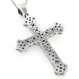 Platinum Custom Designer 24.5ct Oversized Diamond Cross Pendant