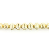 Mens Chains: Yellow Gold Ball Moon Cut Chain 10K 5mm 22-40in