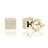 10K Gold Diamond Stud Earrings 0.38ct