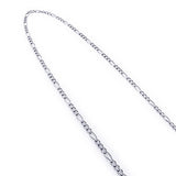 14K White Gold Figaro Chain 2.5mm 22-24in