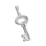 Key Pendants Small 14K Gold Diamond Key Pendant 0.29ct