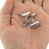 Square Mens Diamond Cufflinks 0.4ct 14K Yellow, Rose or White Gold