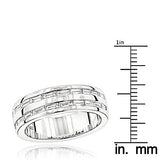 14K Gold Baguette Diamond Men's Wedding Ring 1.10ct
