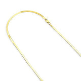 Solid 10K Yellow Gold Herringbone Chain Necklace 2.3mm