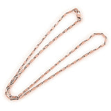 14K Gold Hexagon Bar Link Chain for Women 18in 1.5mm