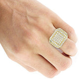Designer Mens Diamond Ring 6ct 14k Gold